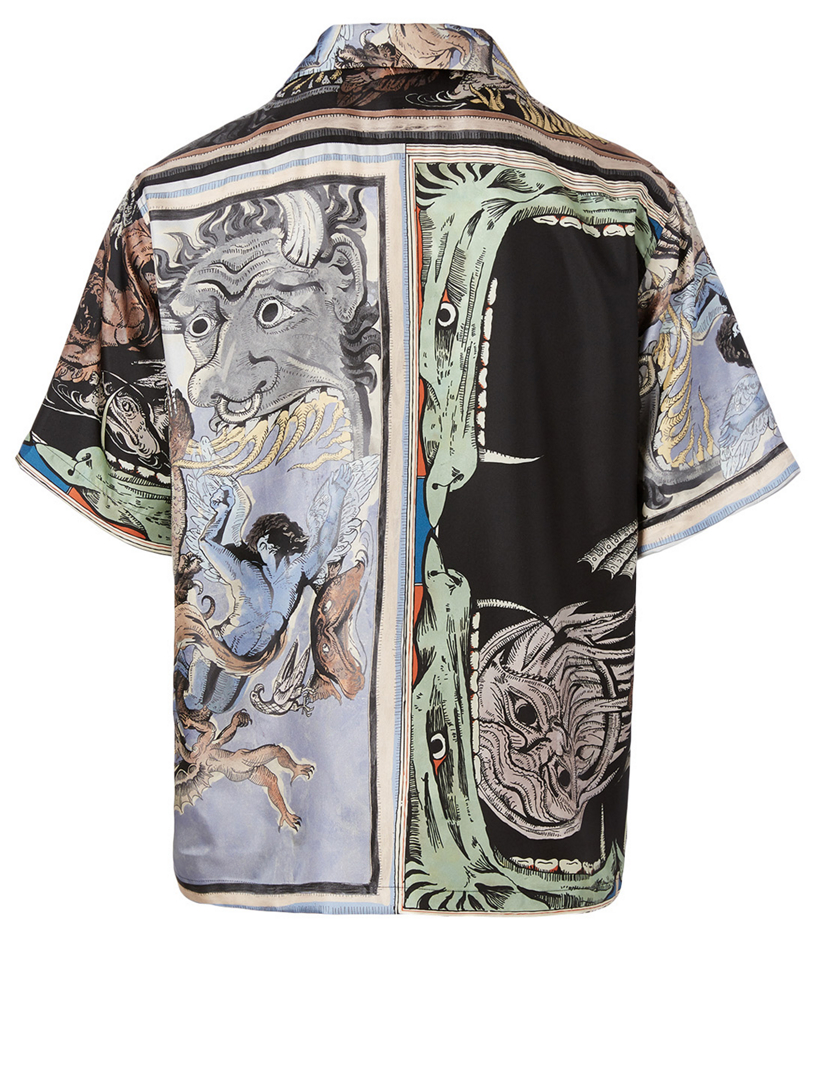 Givenchy Icarus Silk Hawaiian Shirt