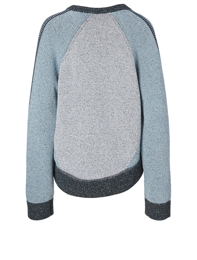 Cotton-Blend V-Neck Sweater
