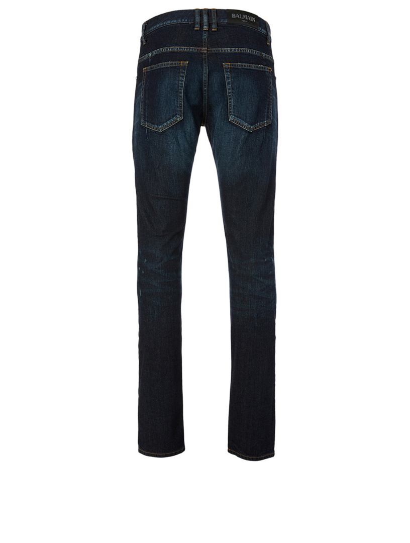 Balmain striped jeans clearance