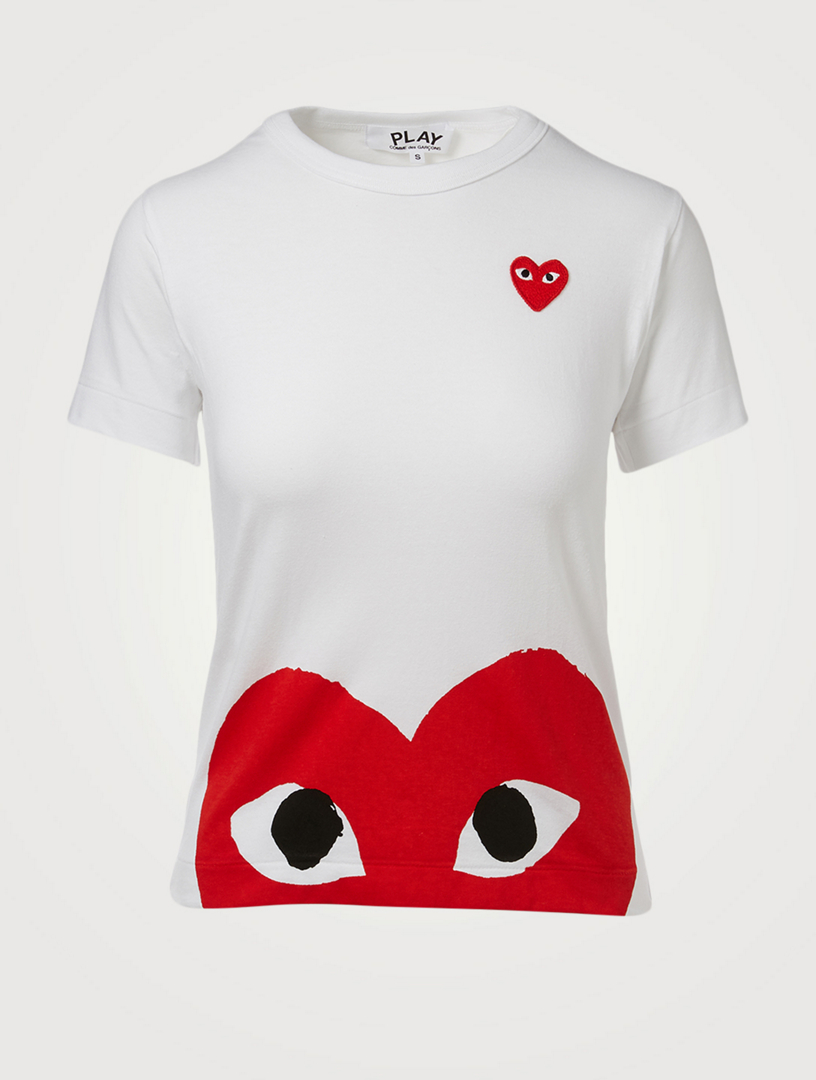 COMME DES GARCONS PLAY Half Heart Print T Shirt Holt Renfrew