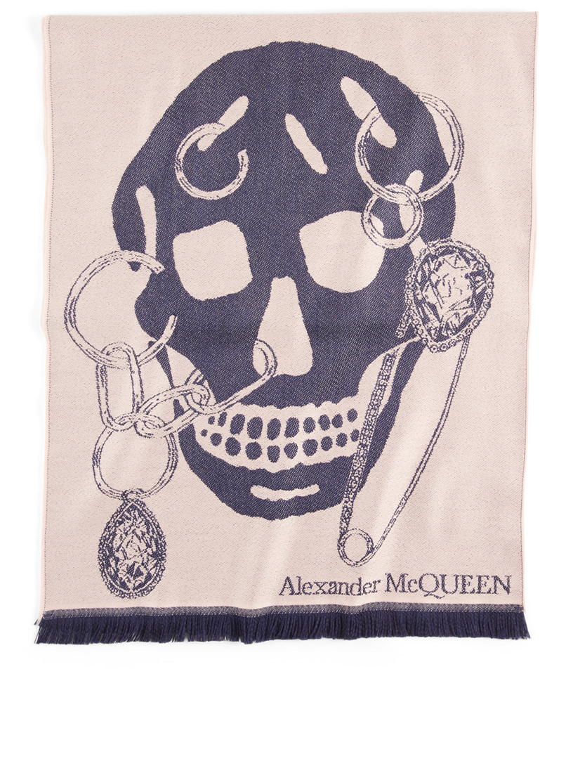 Wool Chained Skull Scarf