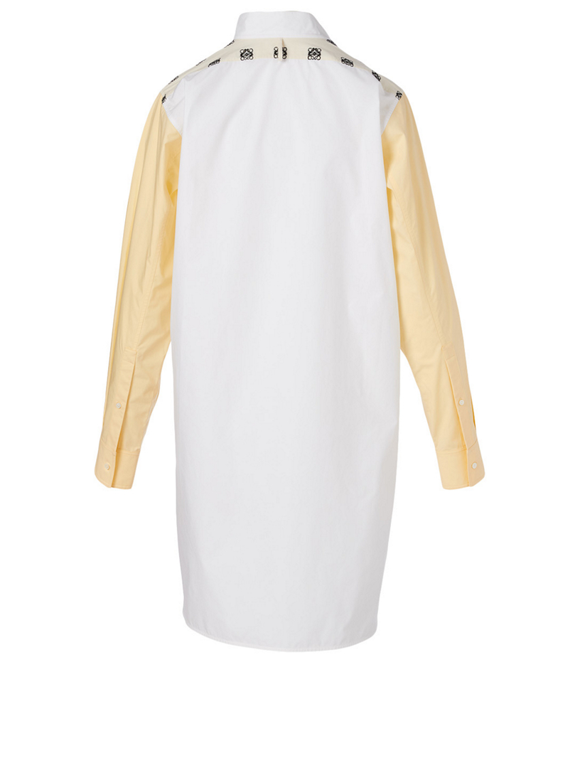 Cotton Asymmetric Shirt Logo Print