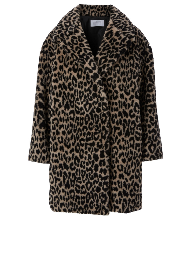 Harris wharf london store leopard coat