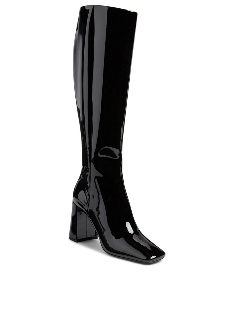 Patent leather high on sale boots