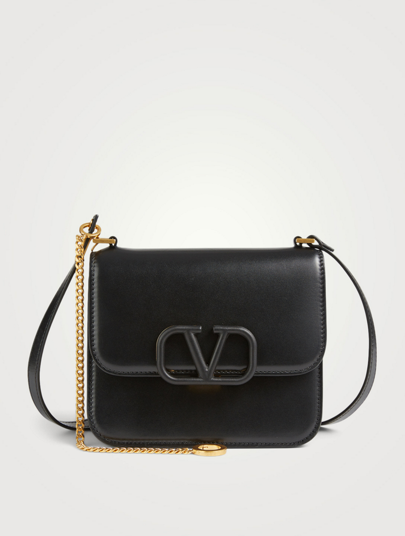 Valentino Garavani Vsling Mini Leather Shoulder Bag Black