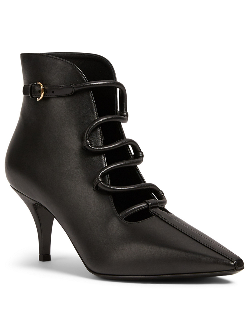 Ciconia 70 Gancini Snake Leather Heeled Ankle Boots