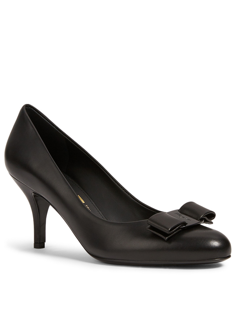 FERRAGAMO Carla 70 Leather Pumps