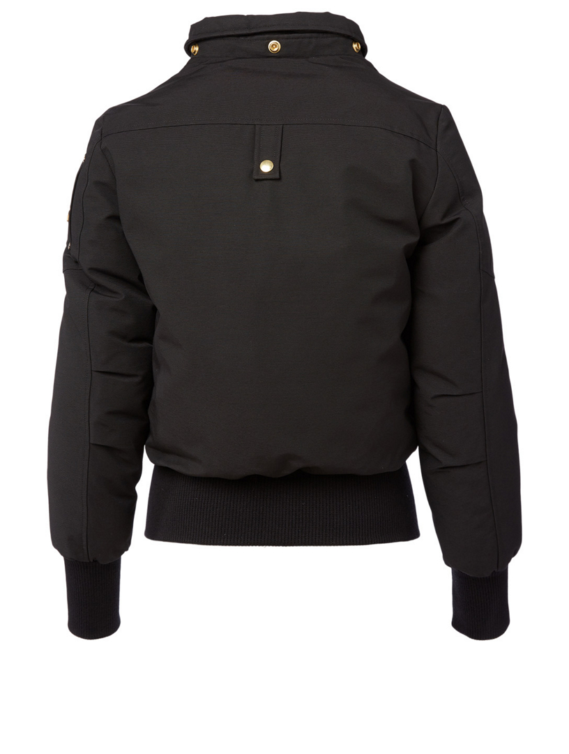 Gold Collection Sainte Flavie Down Bomber Jacket With Fur Hood