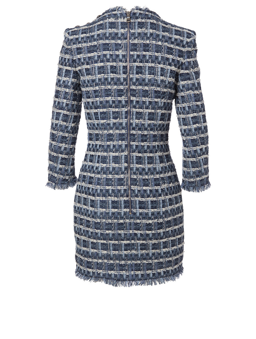 balmain blue tweed dress Polar Express Double Ruffle Dress  Classic Whimsy