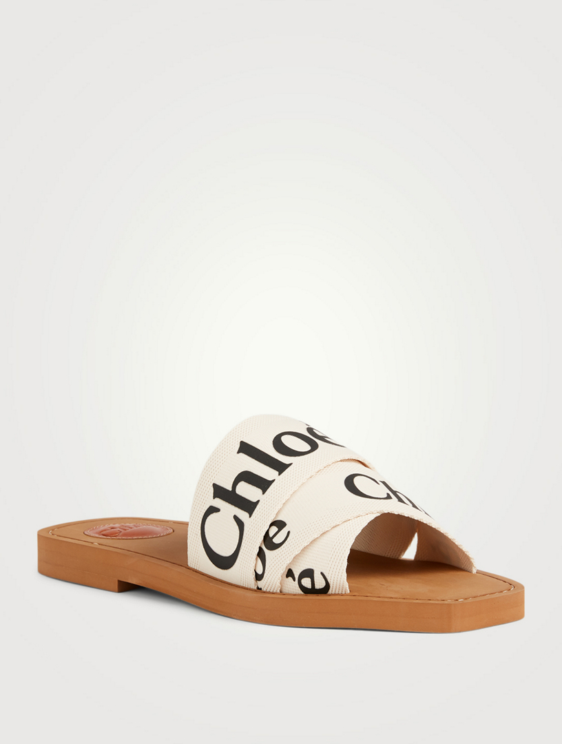 Chloe woody best sale slides white