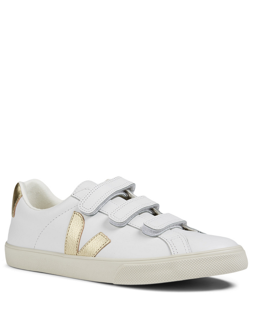 V Lock Leather Sneakers