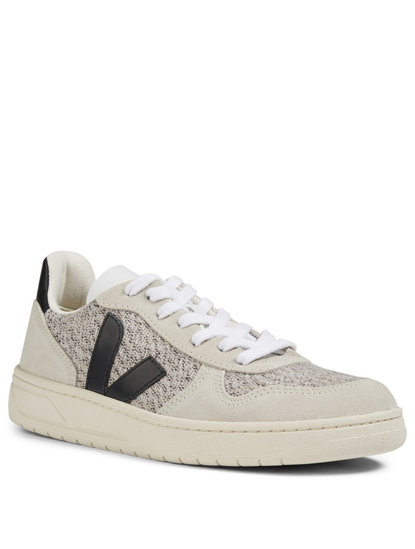 V-10 Flannel And Suede Sneakers