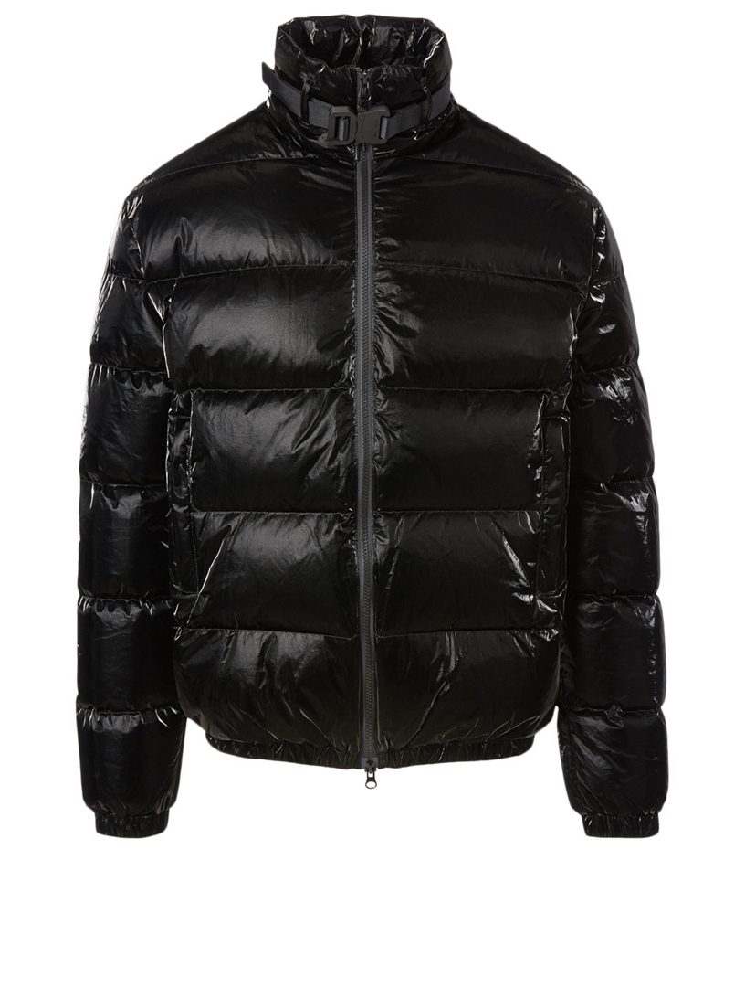 Down Puffer Coat With Buckle