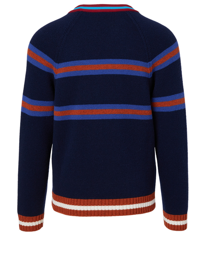 Wool-Blend Jumping Tiger Sweater