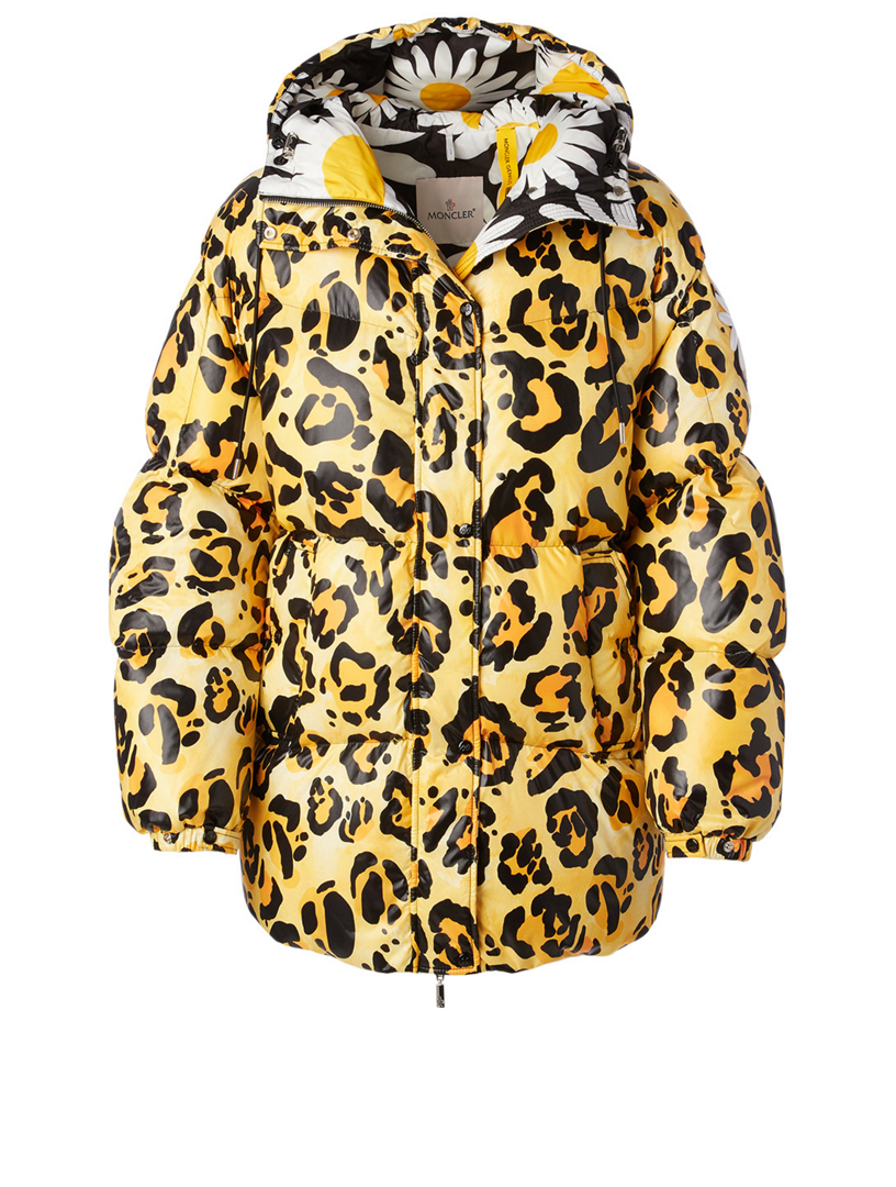 Moncler leopard clearance coat