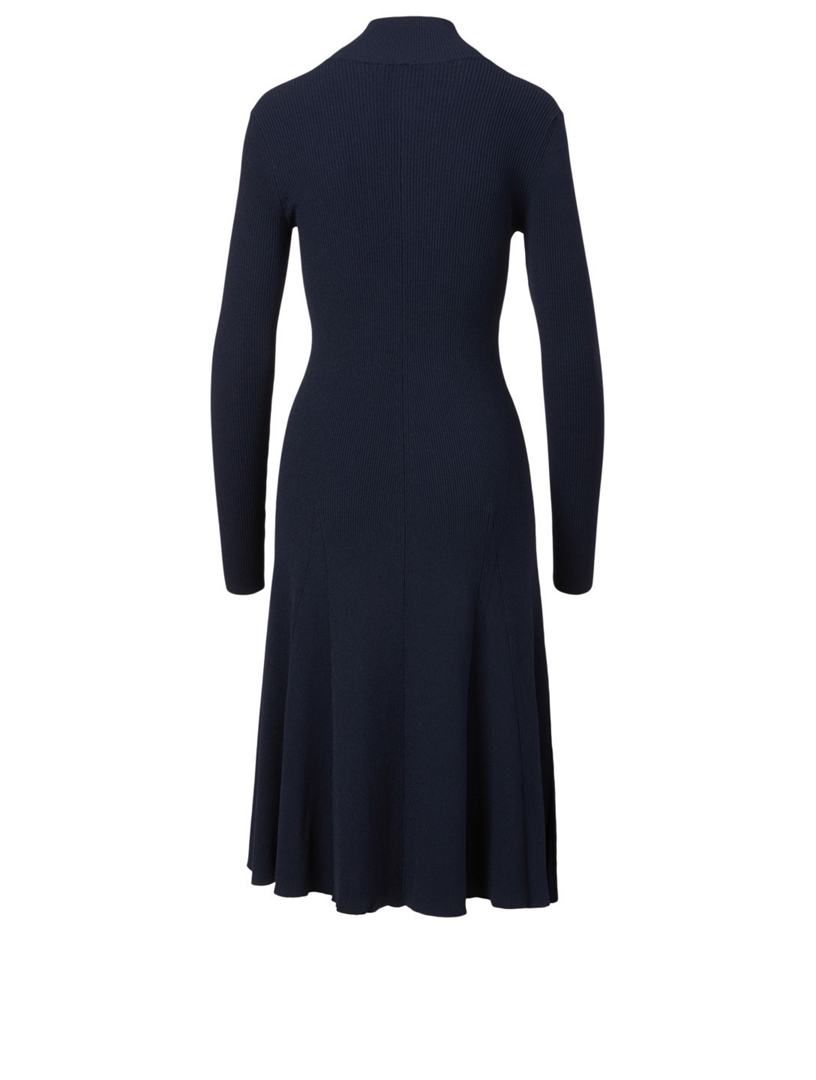 Mockneck Knit Sweater Dress