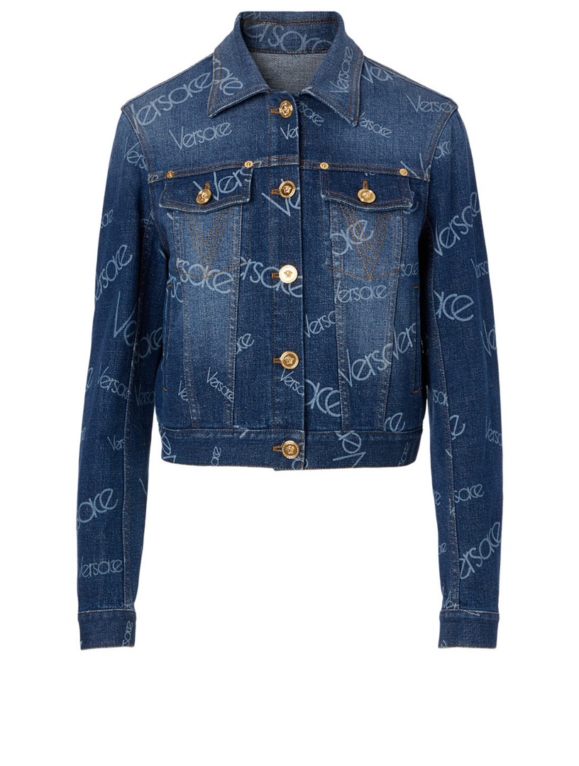 VERSACE Logo Denim Jacket | Holt Renfrew