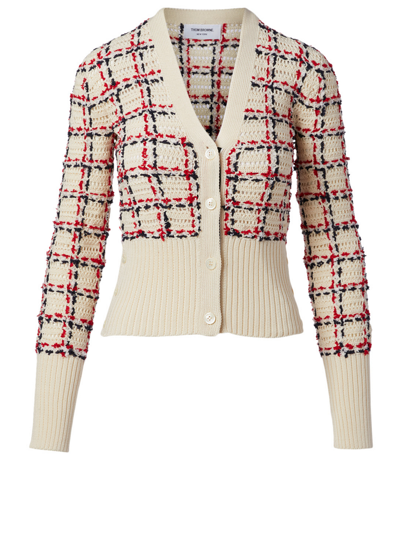 THOM BROWNE Cotton Crochet Cardigan | Holt Renfrew