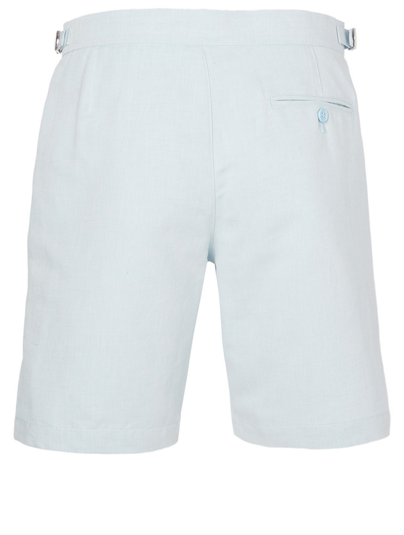 Norwich Linen And Cotton Tailored-Fit Shorts