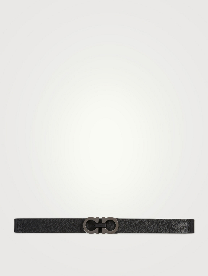 FERRAGAMO Adjustable Reversible Leather Gancini Belt