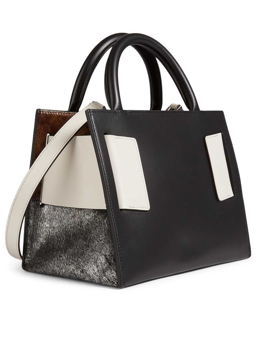 Bobby 23 Calf Hair Patchwork Top Handle Bag