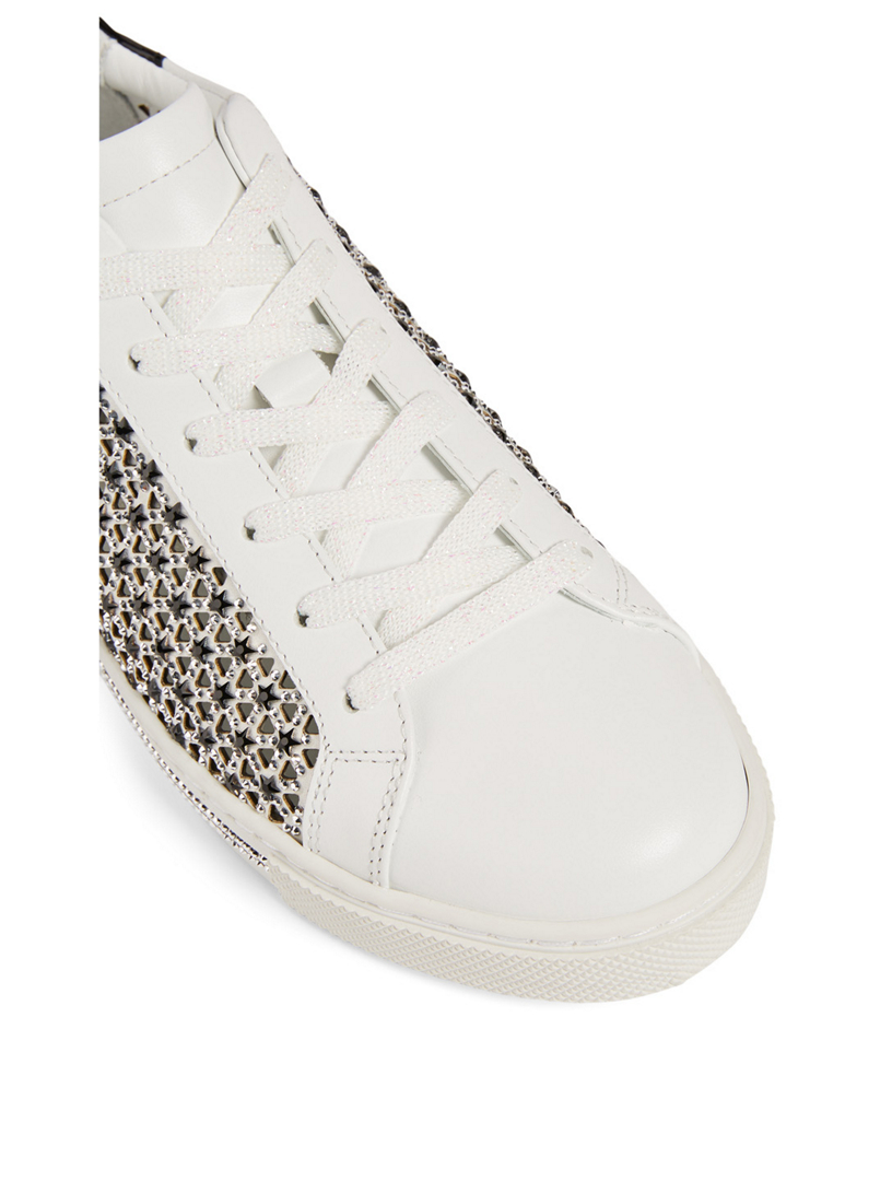 Xtra Stelina Crystal Star Leather Sneakers