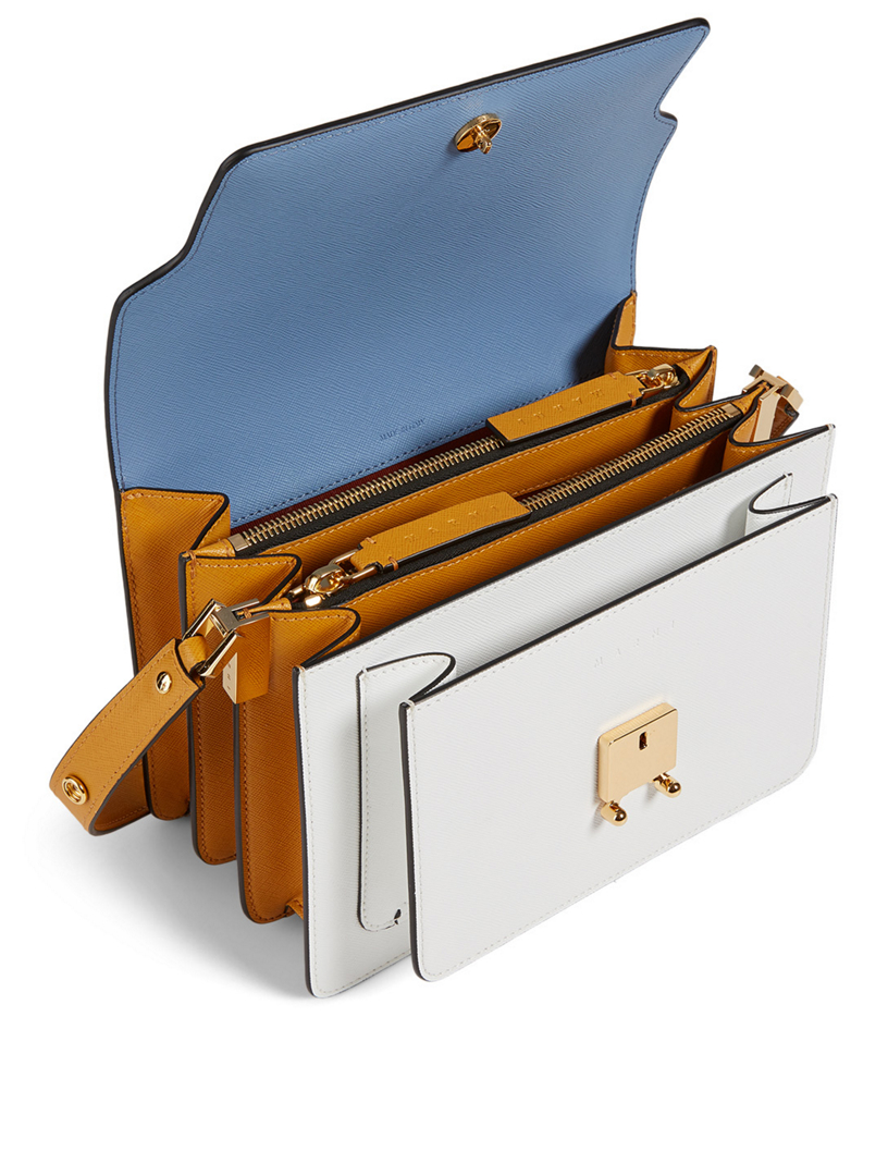 Trunk Colourblock Saffiano Leather Bag