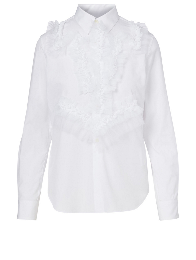Cotton Ruffle Shirt