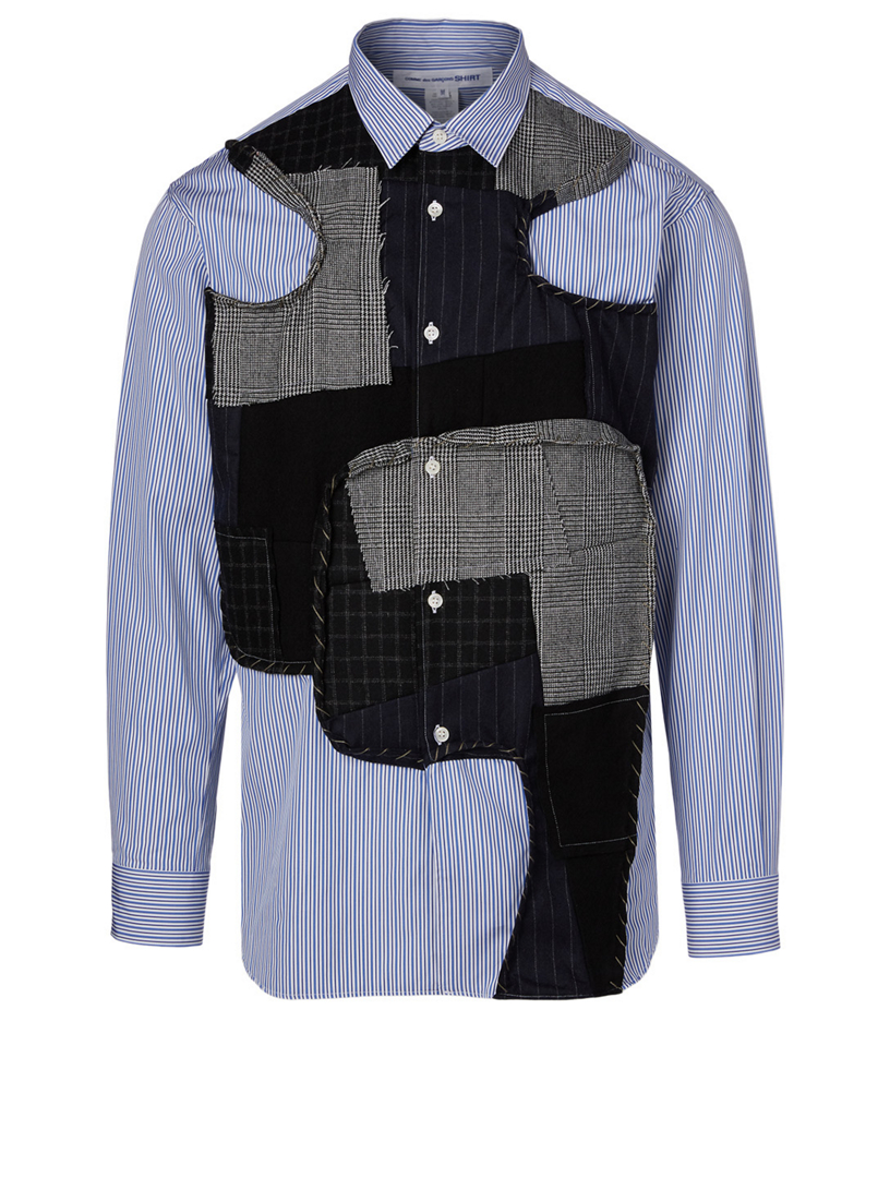 Comme des 2025 garcons patchwork shirt