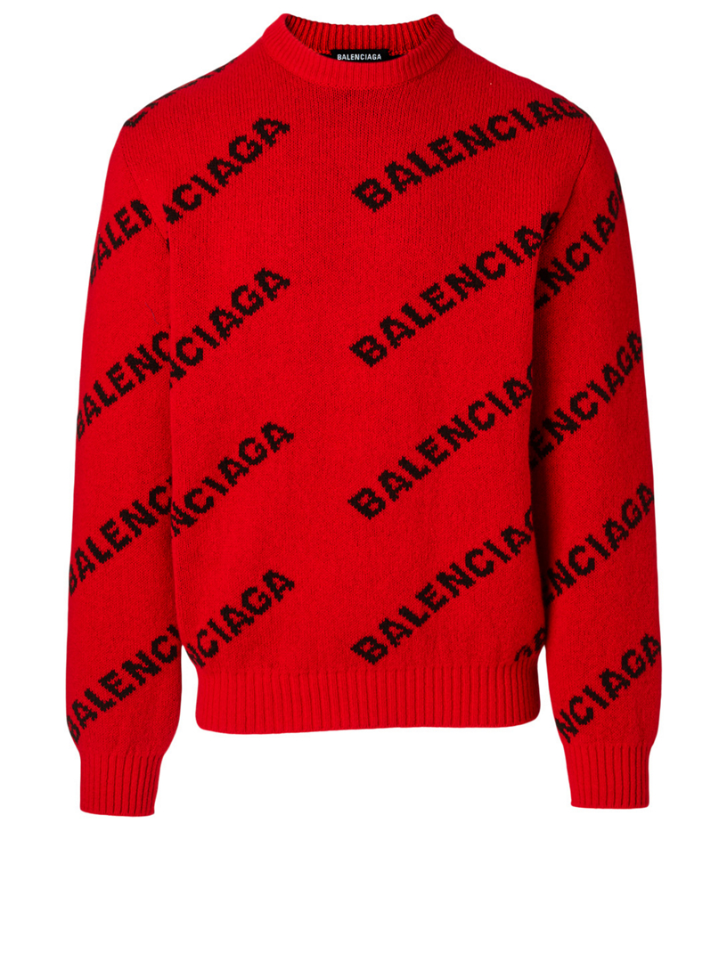 Balenciaga wool best sale logo sweater