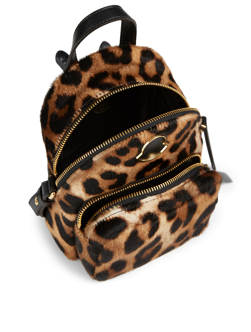 Mini Kilia Calf Hair Backpack In Leopard Print