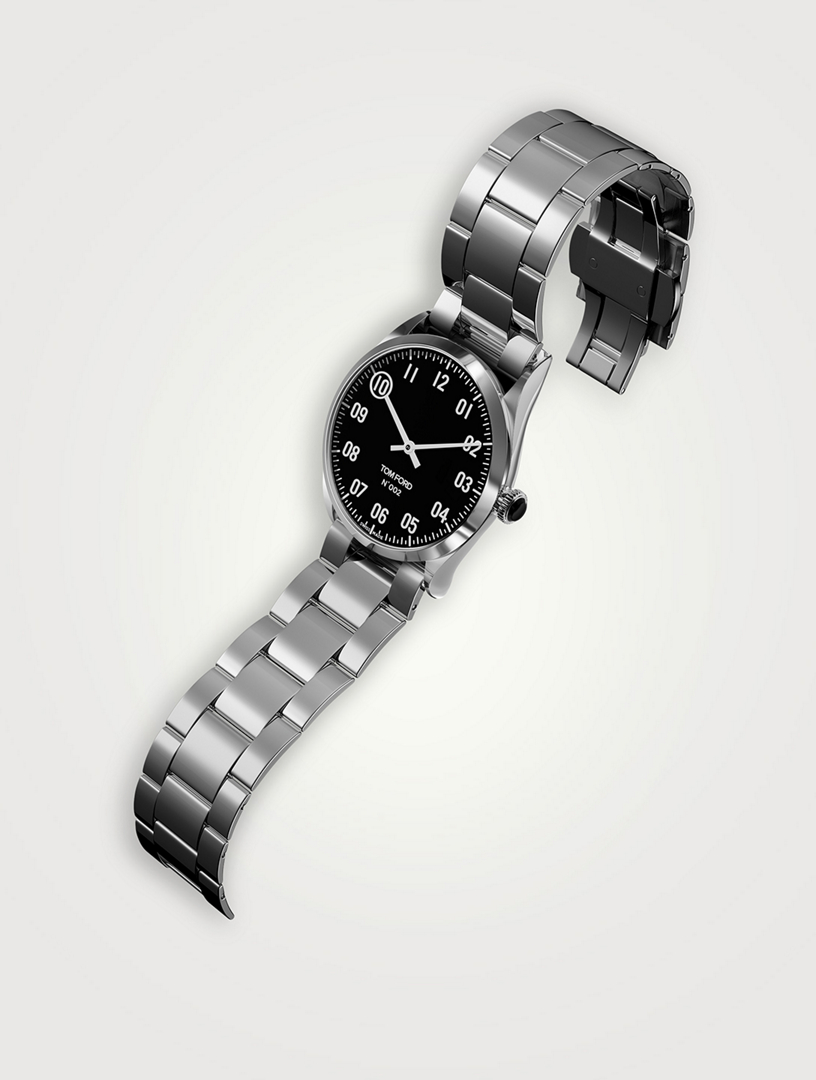 No. 002 Large Polished Stainless Steel Watch Case, 38mm