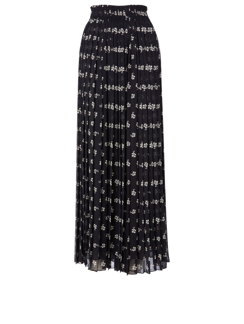 Balocco Pleated Georgette Pants Floral Print