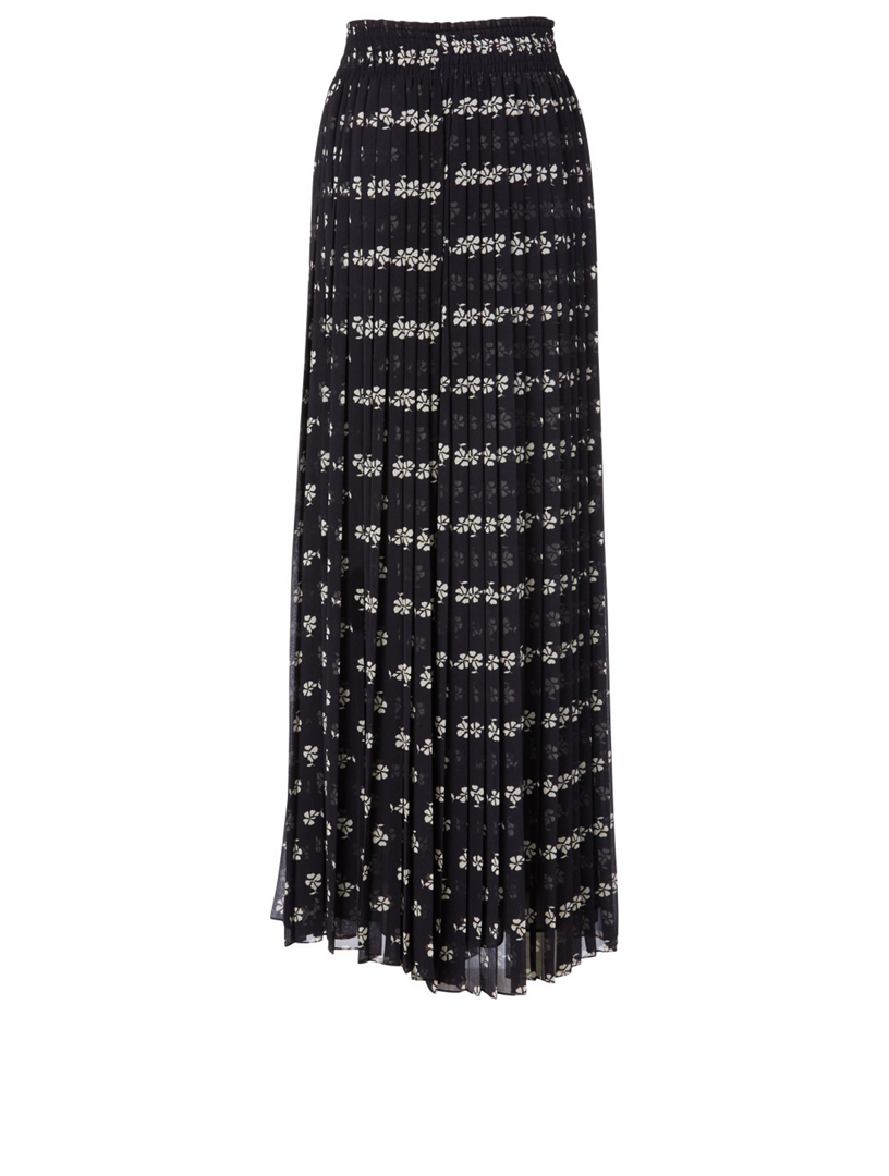 Balocco Pleated Georgette Pants Floral Print