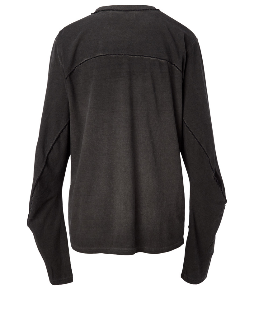 Cotton Twisted Long-Sleeve T-Shirt