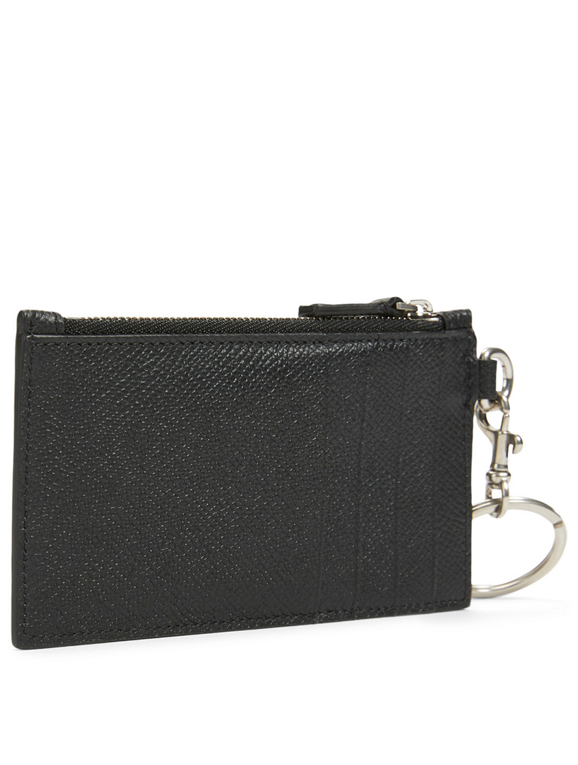 Leather Card Case On Keyring