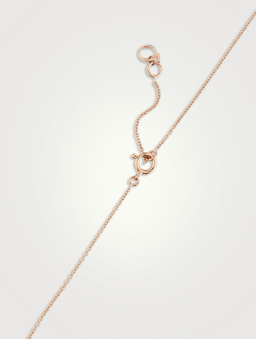 QEELIN Petite Wulu 18K Rose Gold Red Agate Pendant Necklace