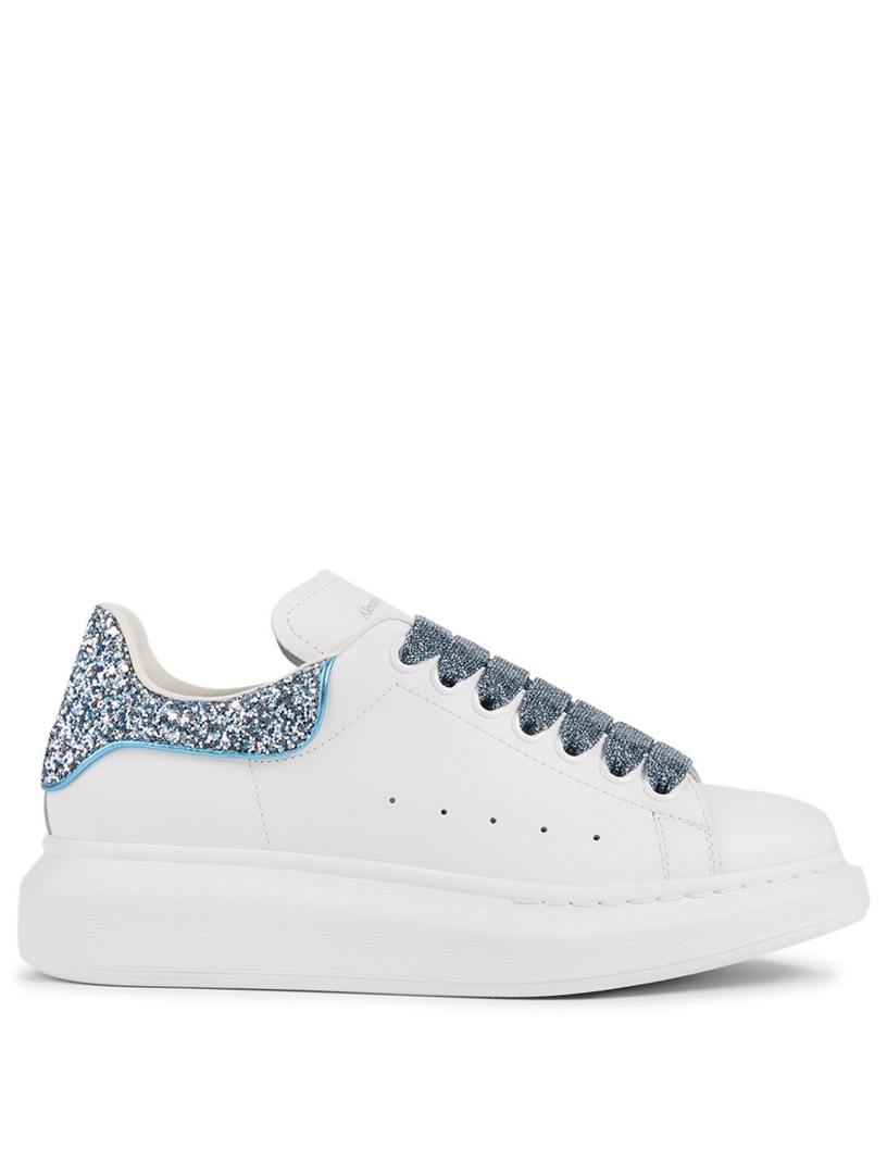 Alexander mcqueen blue store glitter sneakers