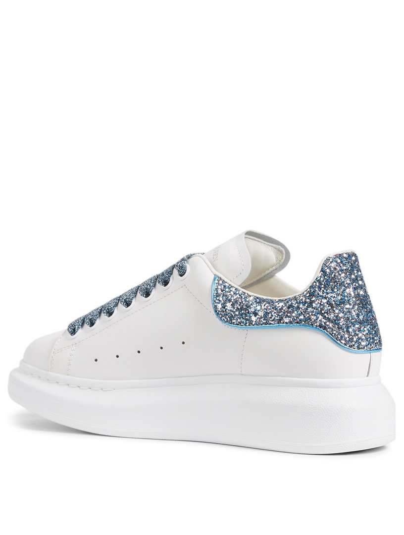 ALEXANDER MCQUEEN Oversized Leather Sneakers With Glitter Holt