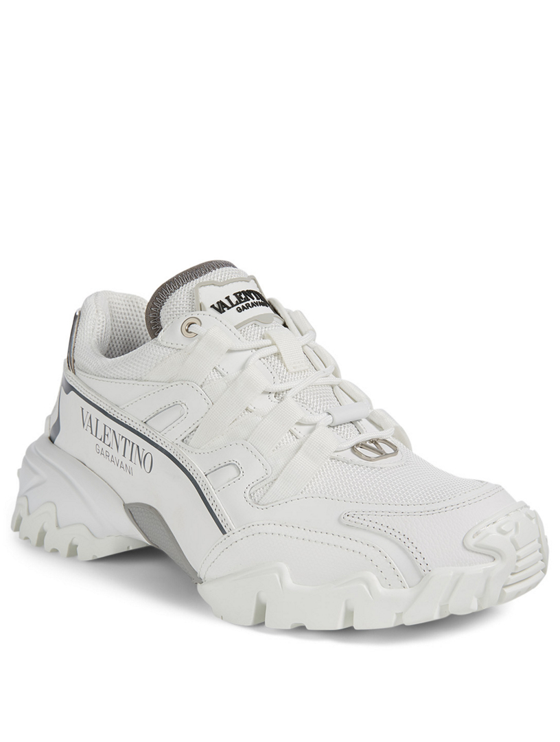 Climber Fabric And Leather Sneakers