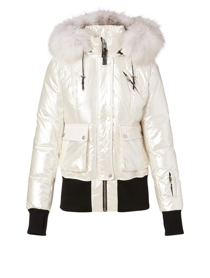 NICOLE BENISTI Fordham Down Bomber Jacket With Fur Hood Holt Renfrew