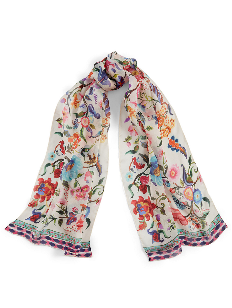 FERRAGAMO Tree of Life Silk Scarf Holt Renfrew