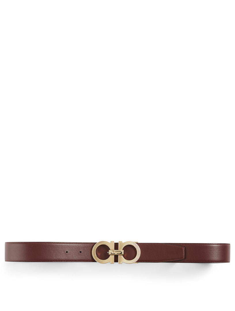 Adjustable Leather Gancini Belt