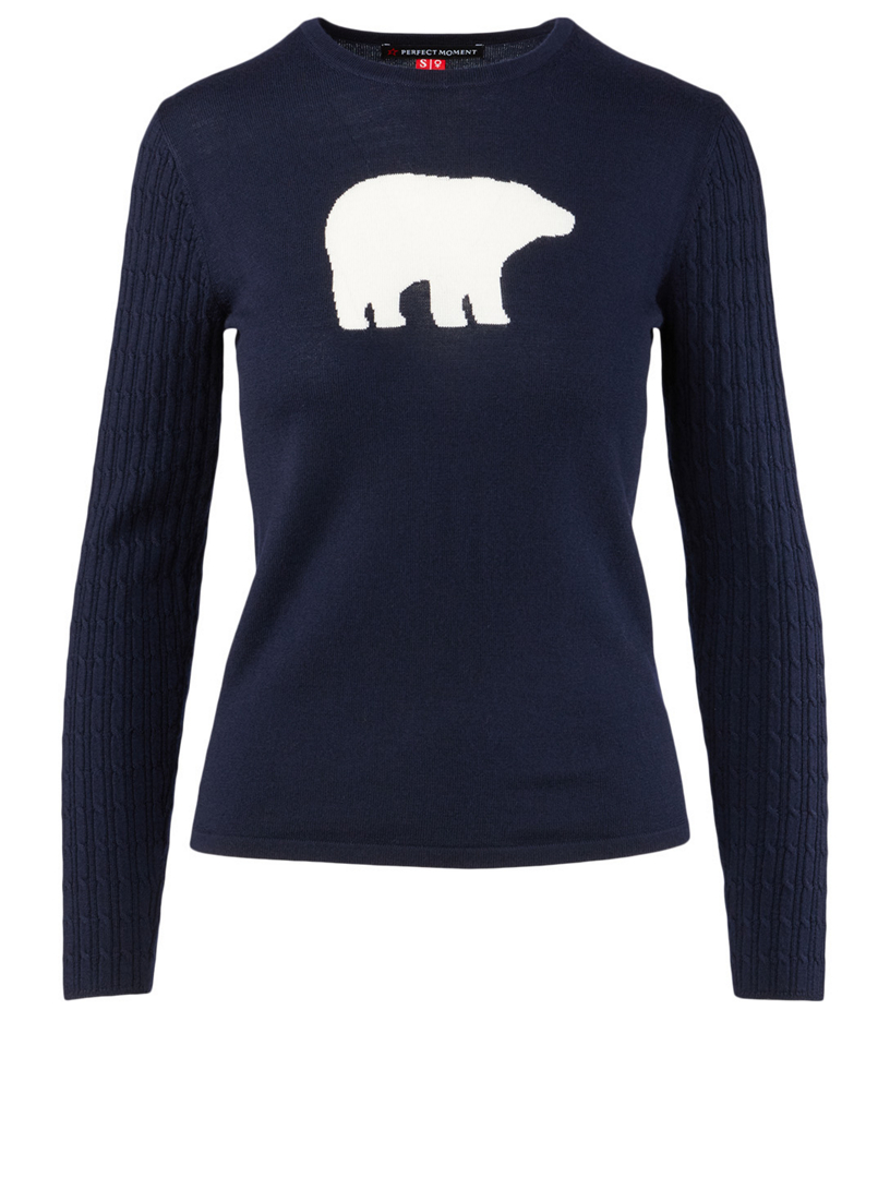 PERFECT MOMENT Wool Bear Crewneck Sweater Holt Renfrew