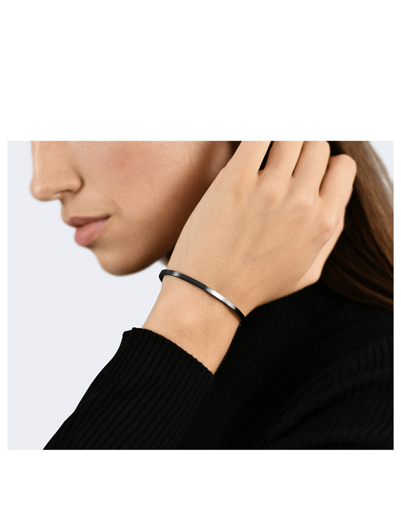 LE GRAMME 7g Brushed Black Sterling Silver Ribbon Bracelet | Holt