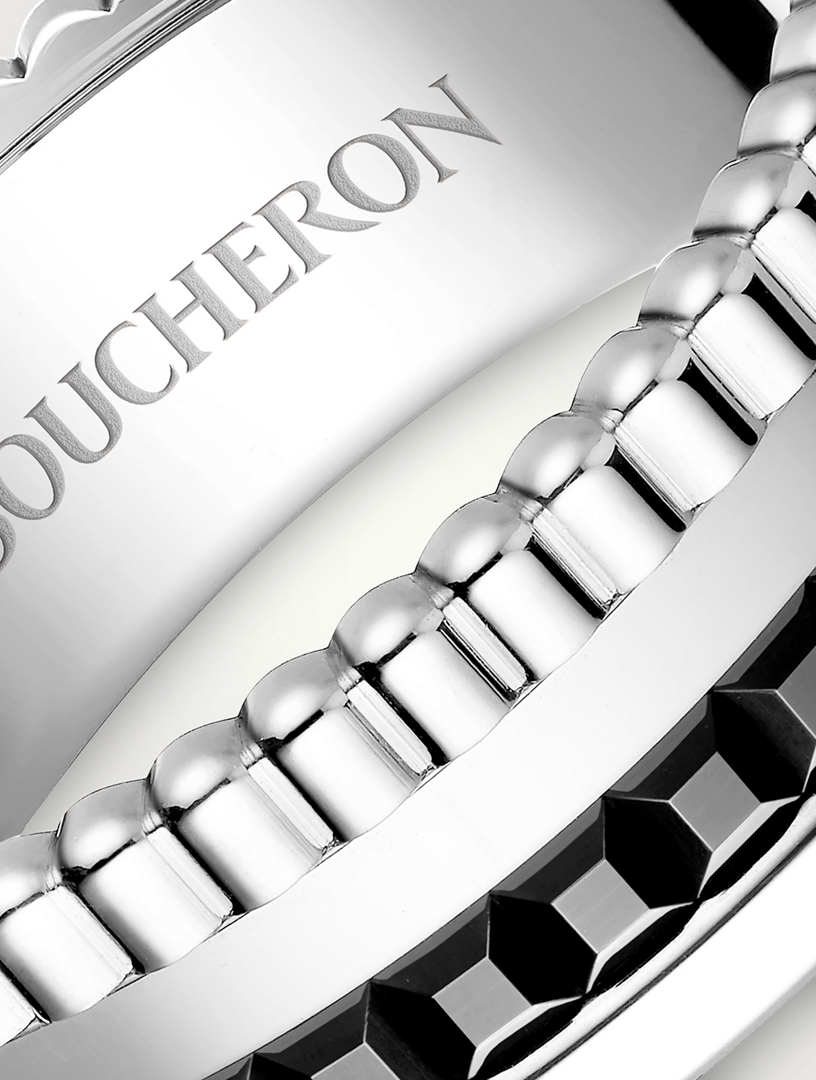Small Black Edition Quatre White Gold Ring With PVD
