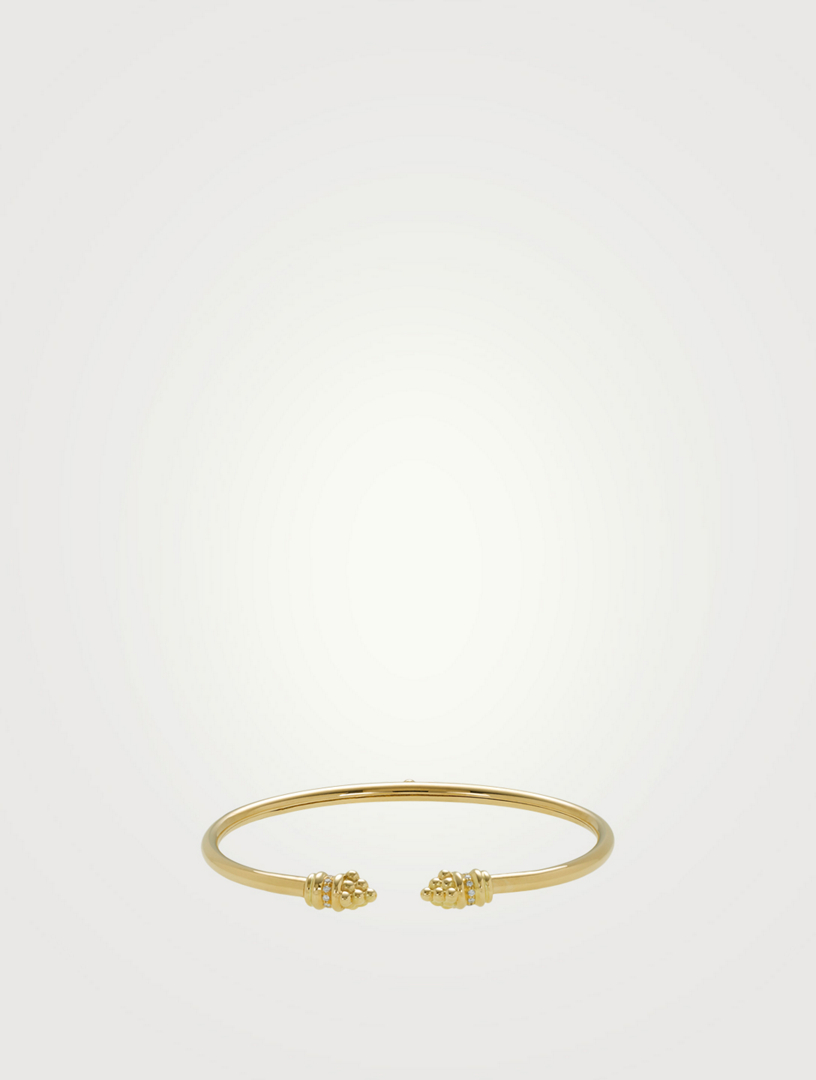 18K Gold Bellina Bangle With Diamonds