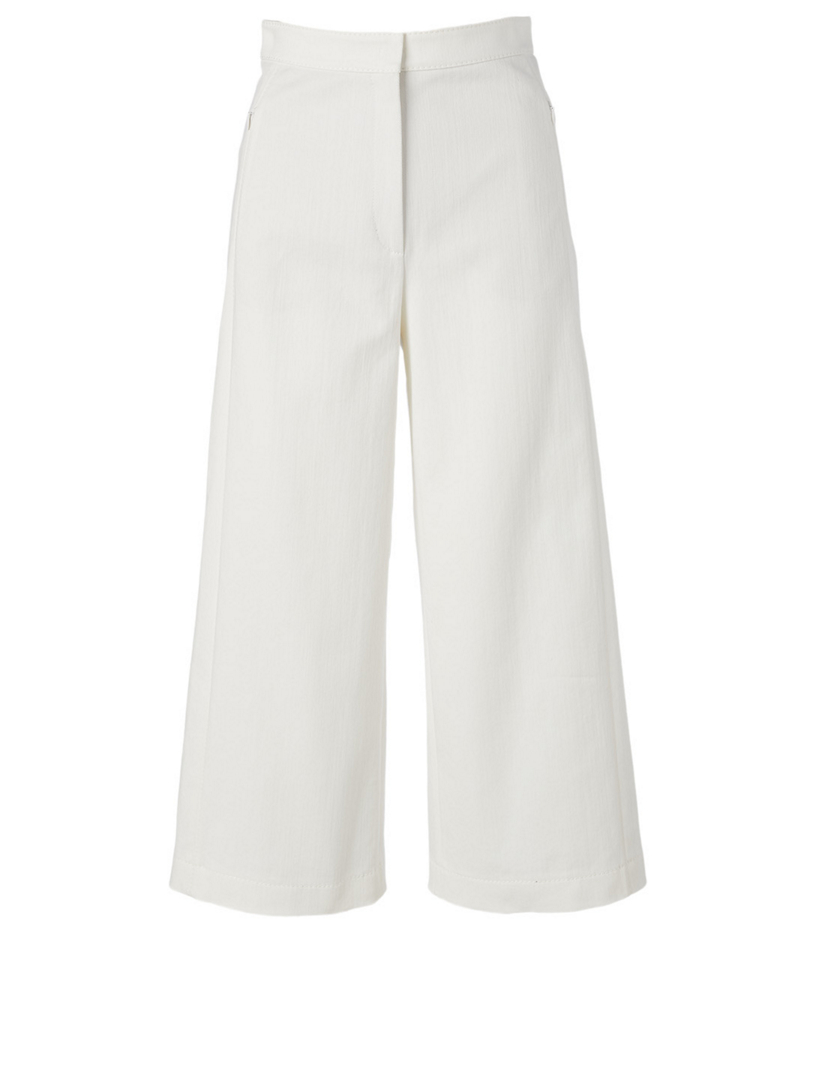 Wide-Leg Cropped Jeans