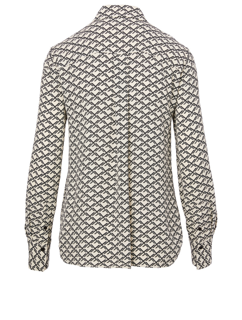 Julianne Blouse Monogram Print