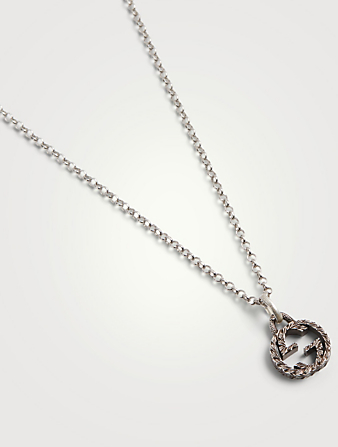 GUCCI Interlocking G Silver Pendant Necklace | Holt Renfrew